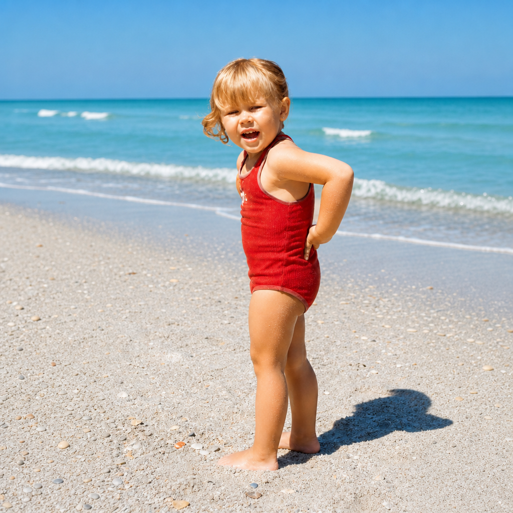 Diane as a young girl on Anna Maria Island, Florida
