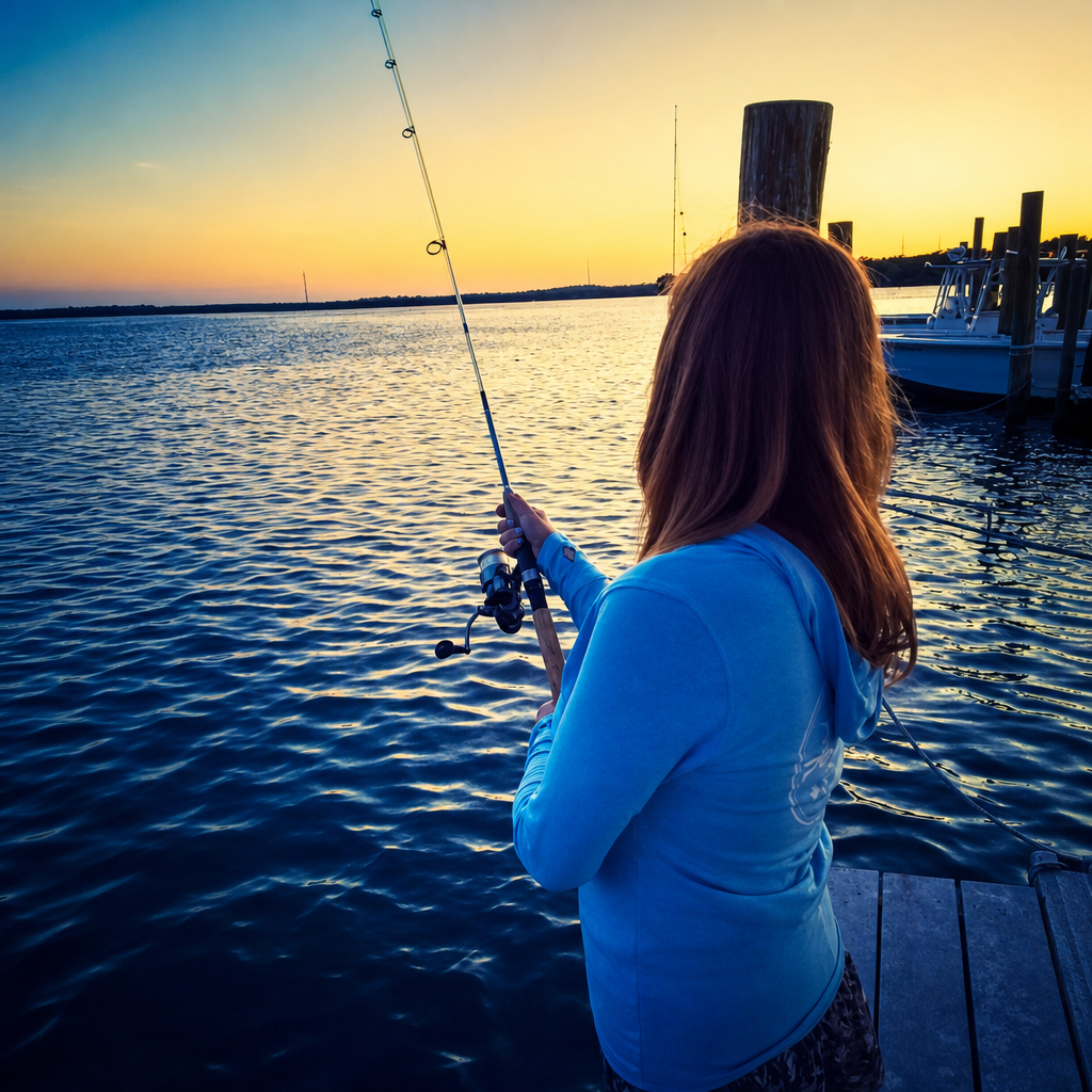 Fishing at sunset in the Florida Keys